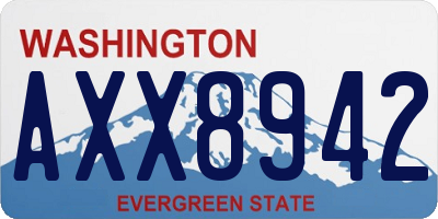 WA license plate AXX8942