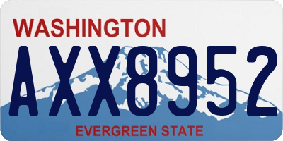 WA license plate AXX8952