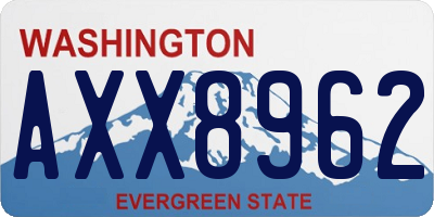 WA license plate AXX8962