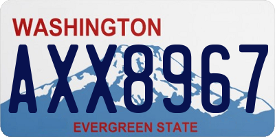 WA license plate AXX8967