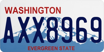 WA license plate AXX8969