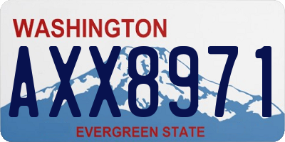 WA license plate AXX8971