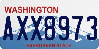WA license plate AXX8973