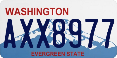 WA license plate AXX8977
