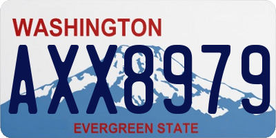 WA license plate AXX8979