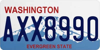 WA license plate AXX8990