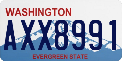 WA license plate AXX8991