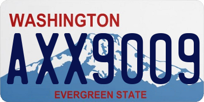 WA license plate AXX9009