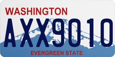 WA license plate AXX9010