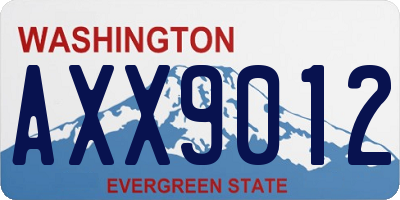 WA license plate AXX9012
