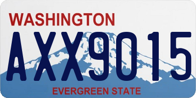 WA license plate AXX9015