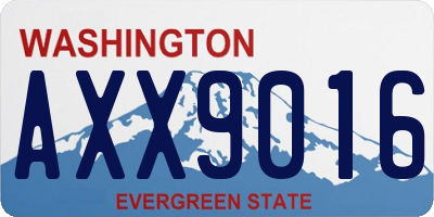 WA license plate AXX9016