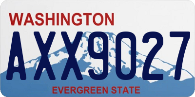WA license plate AXX9027
