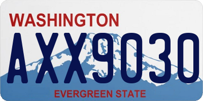 WA license plate AXX9030