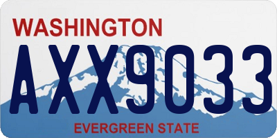 WA license plate AXX9033