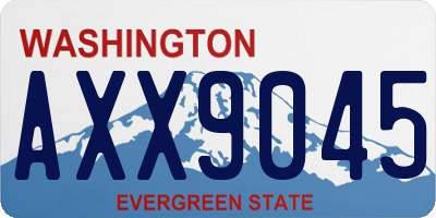 WA license plate AXX9045