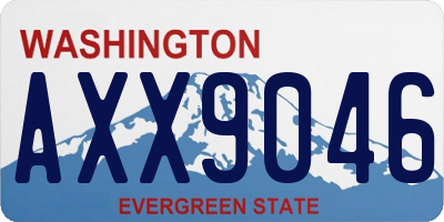 WA license plate AXX9046