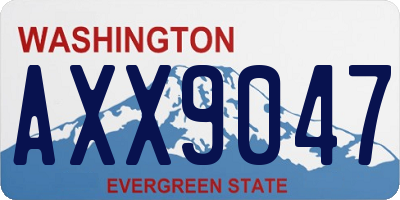 WA license plate AXX9047
