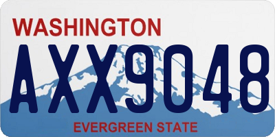 WA license plate AXX9048
