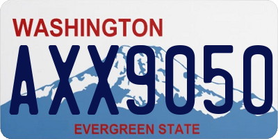 WA license plate AXX9050