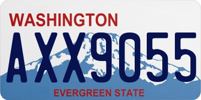 WA license plate AXX9055