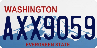 WA license plate AXX9059