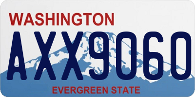 WA license plate AXX9060