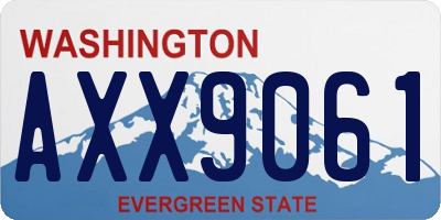 WA license plate AXX9061