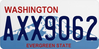 WA license plate AXX9062