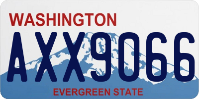 WA license plate AXX9066