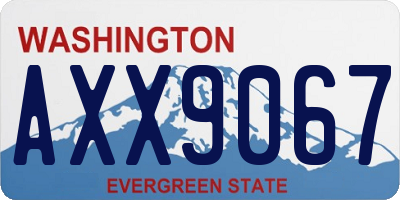 WA license plate AXX9067
