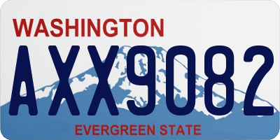 WA license plate AXX9082