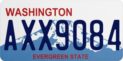 WA license plate AXX9084