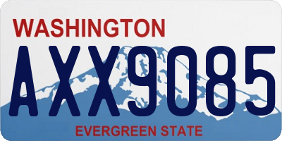 WA license plate AXX9085