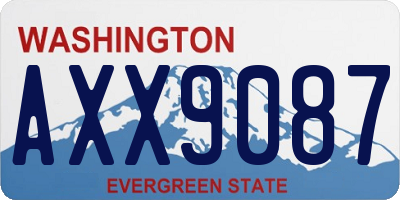 WA license plate AXX9087
