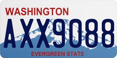 WA license plate AXX9088