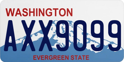 WA license plate AXX9099