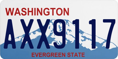 WA license plate AXX9117