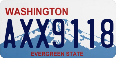 WA license plate AXX9118