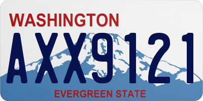 WA license plate AXX9121