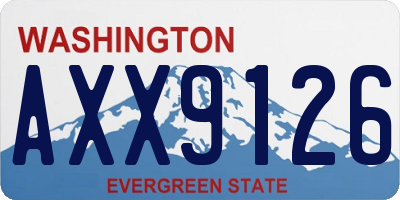 WA license plate AXX9126