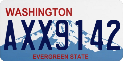 WA license plate AXX9142