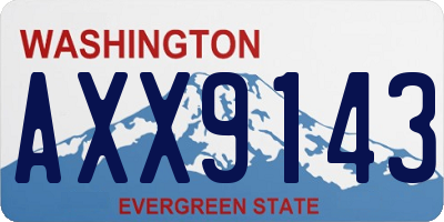 WA license plate AXX9143