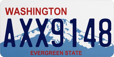 WA license plate AXX9148