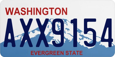 WA license plate AXX9154