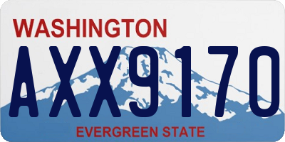 WA license plate AXX9170