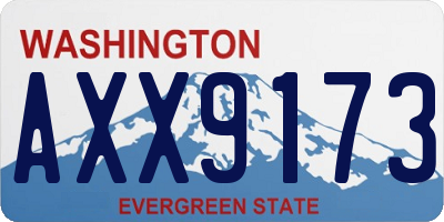 WA license plate AXX9173