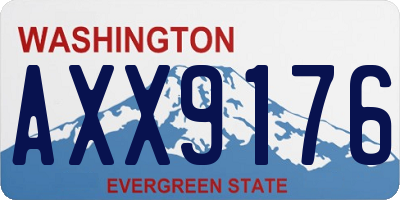 WA license plate AXX9176