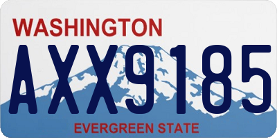 WA license plate AXX9185