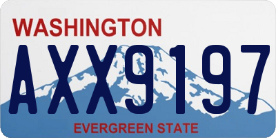 WA license plate AXX9197